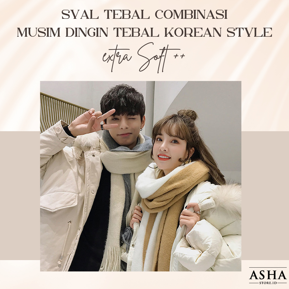 Syal Rajut Tebal Syal Leher Musim dingin Scarf Winter