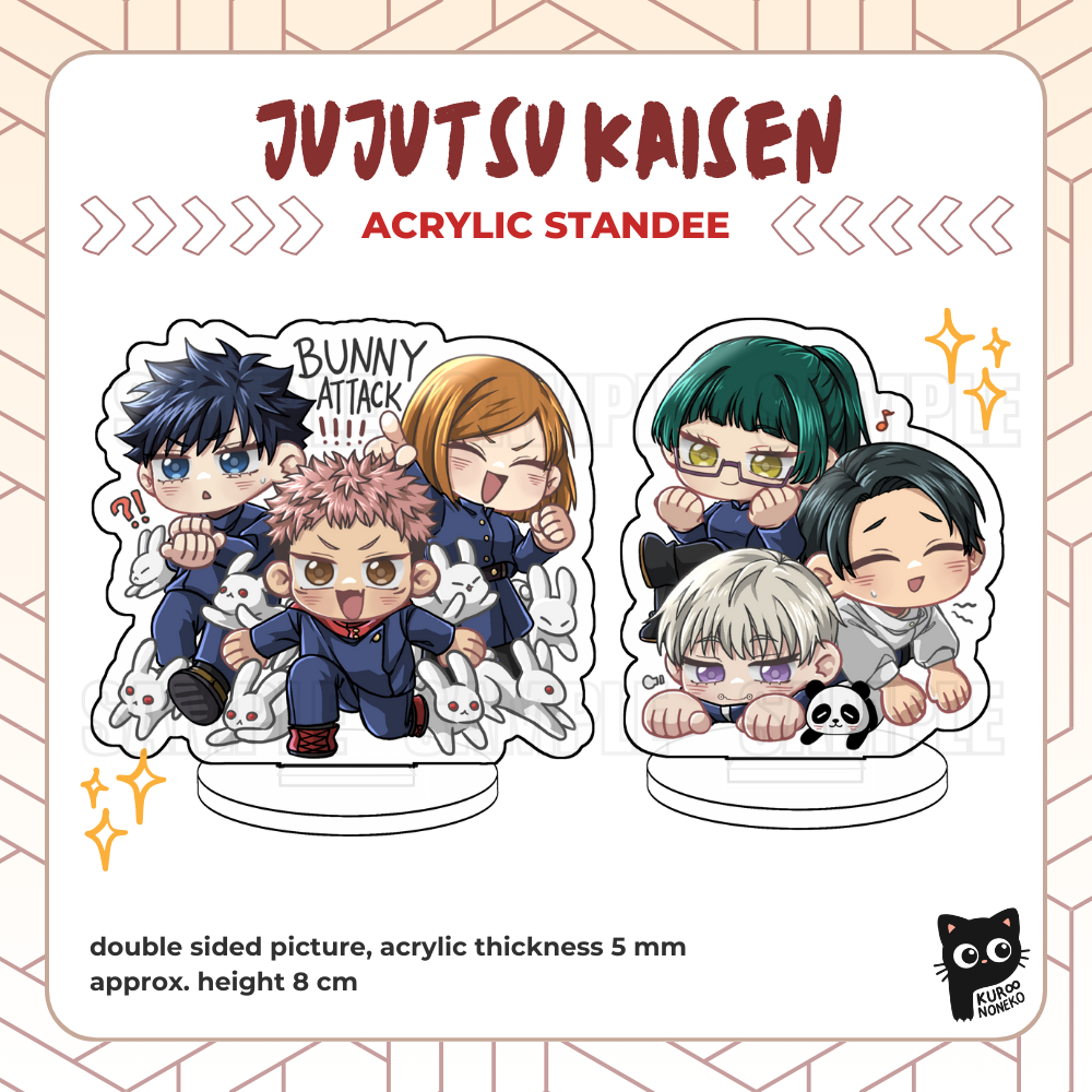 [kuroononeko] Standee Akrilik Jujutsu Kaisen Yuuji Itadori Megumi Fushiguro Nobara Kugisaki Yuta Okk