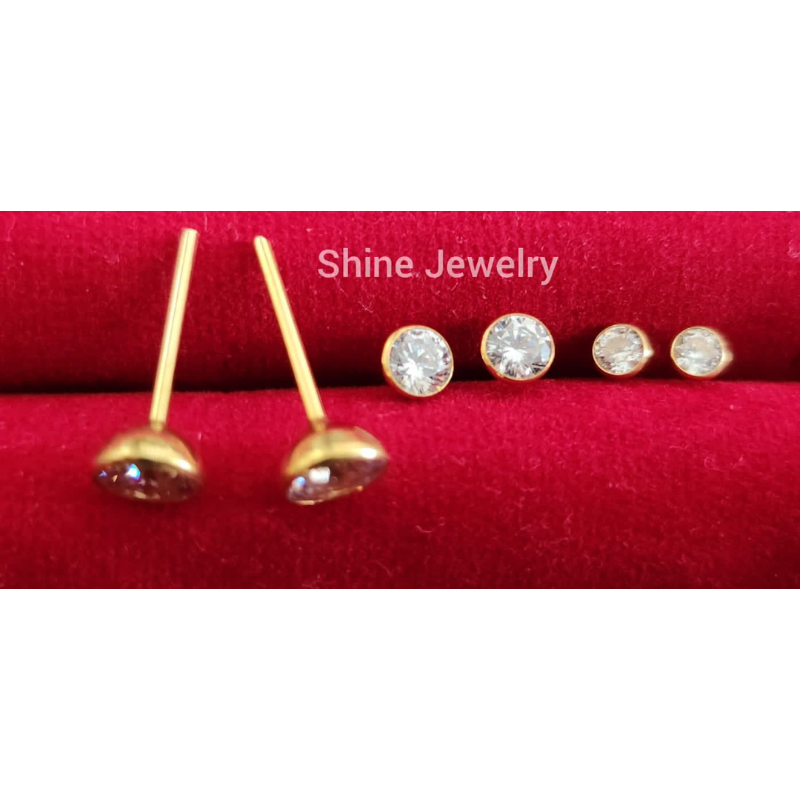 giwang tusuk mata burung bayi dewasa emas muda