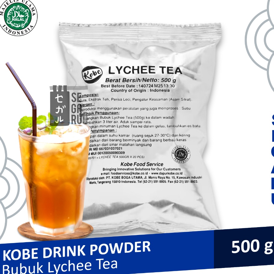 

Diskon Lychee Tea Kobe Teh Bubuk Leci Tea Powder Drink Halal 5 gram
