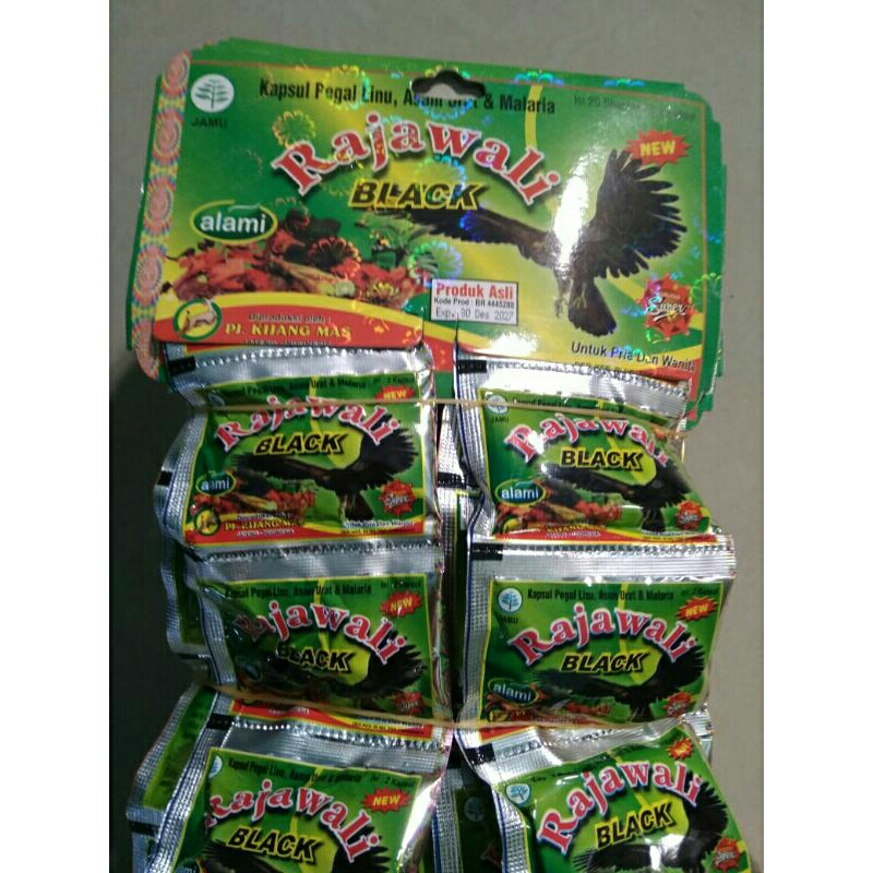 Paket 50 Renceng Kapsul Rajawali Black Jamu Asam Urat Original