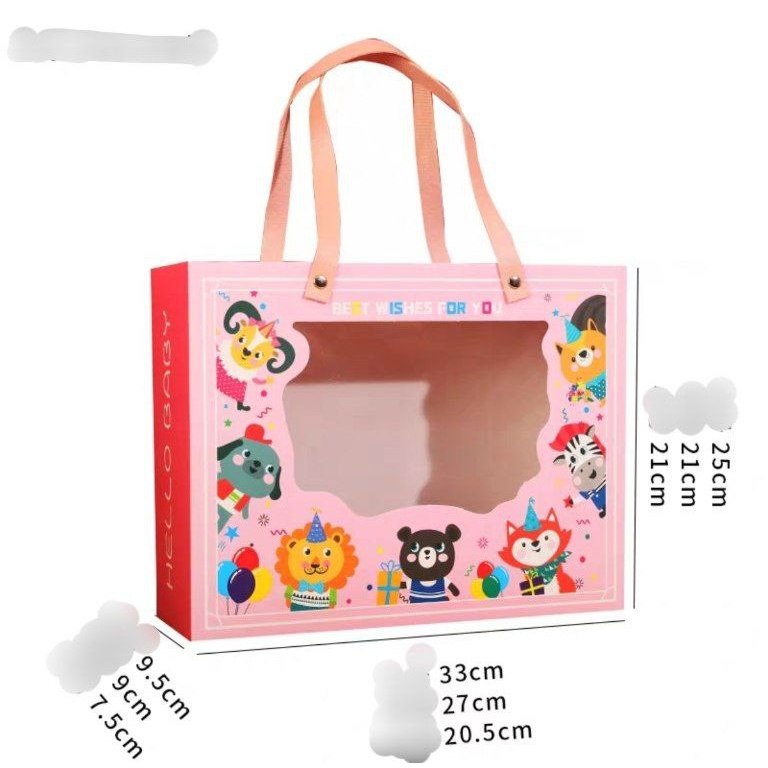 

paper bag ulang tahun anak / goodie bag gift box kotak kado tas bingkisan ulang tahun anak souvenir kado hadiah anak hampers birthday kantongan snack packaging