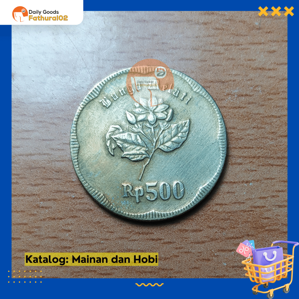 Uang Koin Kuno Rp 500 Emisi Tahun 1991 Melati (Seri 1)