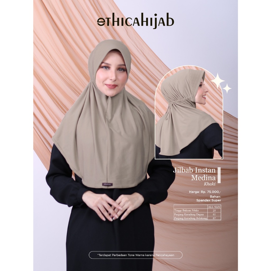 READY SIAP KIRIM | HB - JILBAB INSTAN MEDINA ARMY | HIJAB INSTAN BY ETHICA TERBARU 2021 | ETHICAHIJA