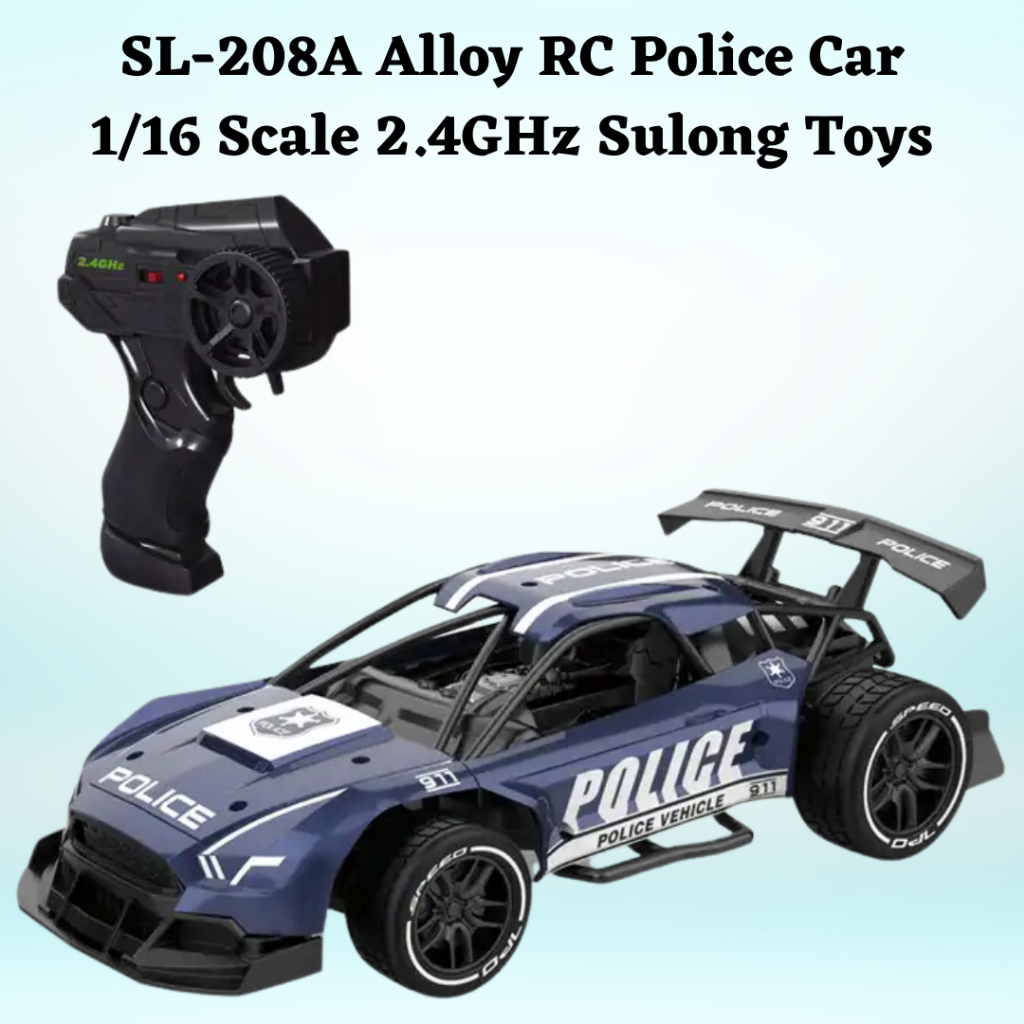 SL-208A ALLOY RC POLICE CAR 1/16 SCALE SULONG TOYS / Mainan Hobi / RC