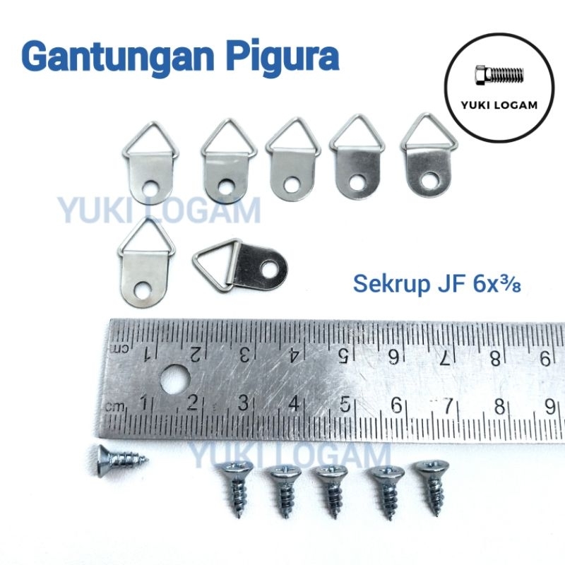 100 pcs gantungan pigura cantolan pigura sekrup JF 6x⅜.