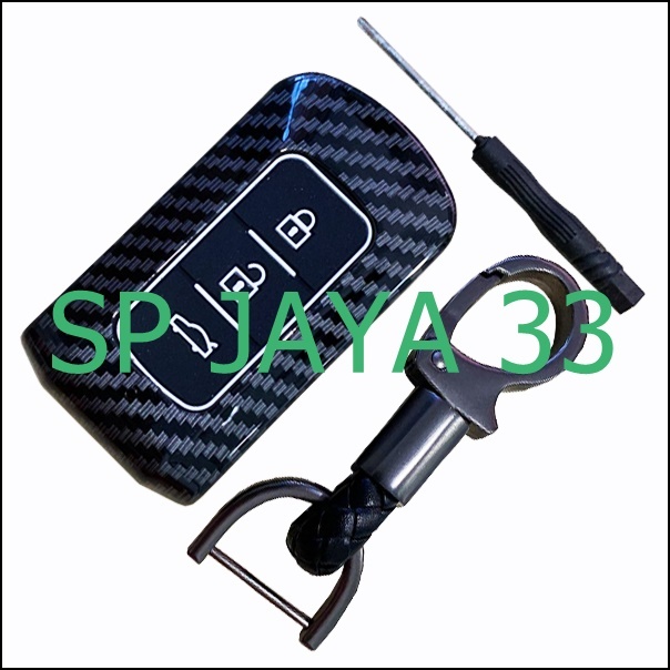 Case Carbon Smart Key Cover Kunci Mitsubishi Xpander Livina - 7092