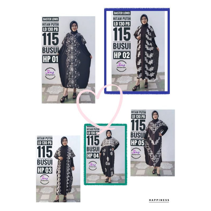 Daster Lowo hitam putih