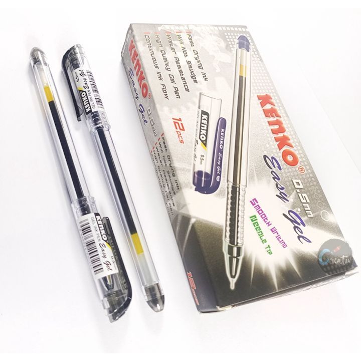 

Gel Pen / Bolpoin Easy Gel Hitam Kenko / per 12 pcs