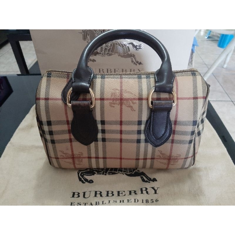 Burberry haymarket bowling bag authentic