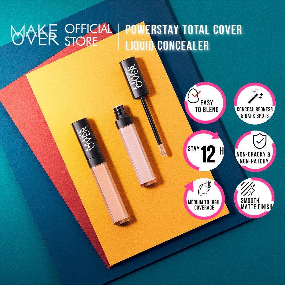MAKE OVER Powerstay Total Cover Liquid Concealer 6.5 ml | MakeOver Concealer Liquid