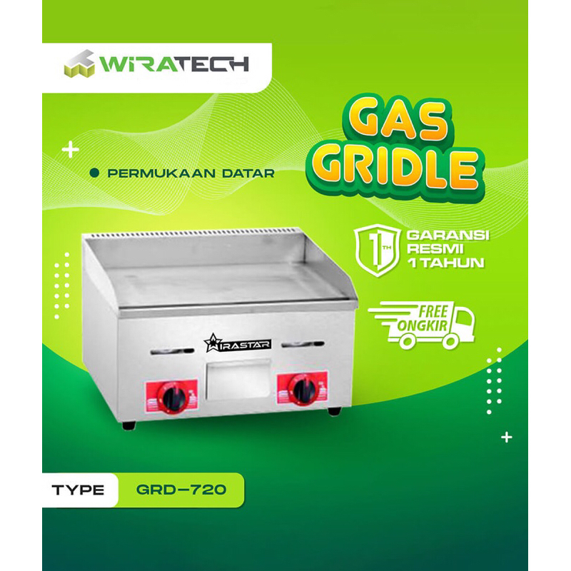 Wirastar Gas Griddle ( Full Flat ) GRD-720 / Mesin Pemanggang