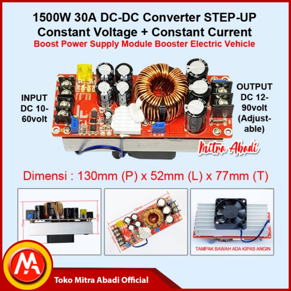 1500W 30A DC-DC Converter STEP UP Constant Voltage & Current BOOSTER