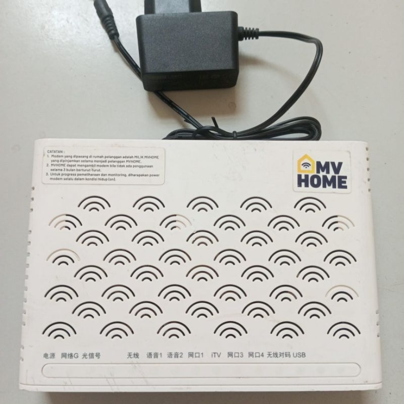 ROUTER GPON ONT ZTE F660 V6 + ADAPTOR (BEKAS NORMAL)