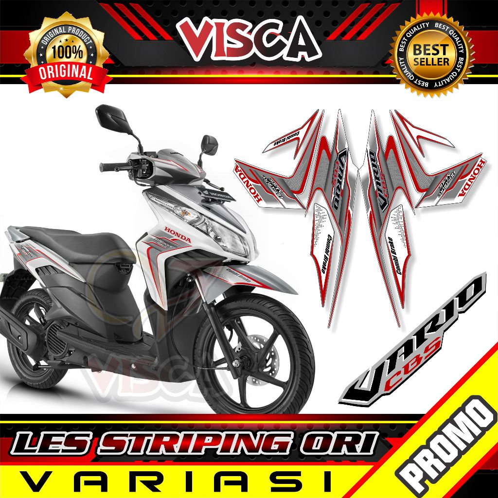 tiker Motor Vario - Striping Vario TECHNO - Striping Vario 110 - Striping Ori Vario techno karbu - L