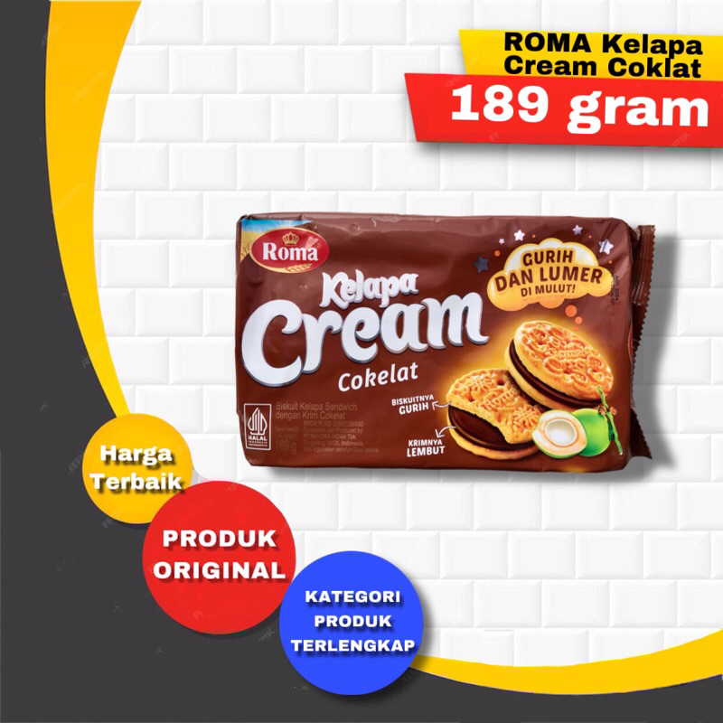 

Roma Kelapa Cream susu Coklat Cemilan biskuit wafer kue cemilan sehat keluarga