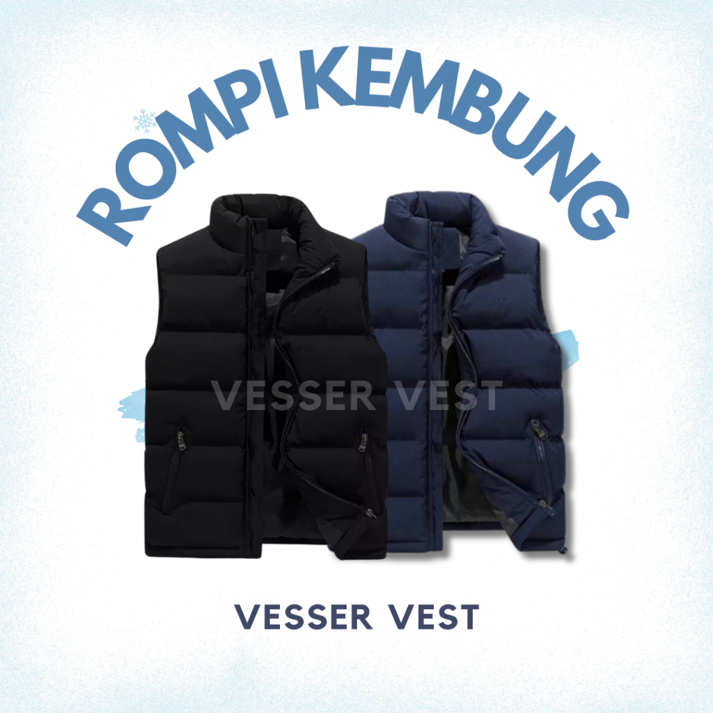 VESSER - Rompi/Vest Motor Pria Wanita Parasut Kembung Anti Angin Murah