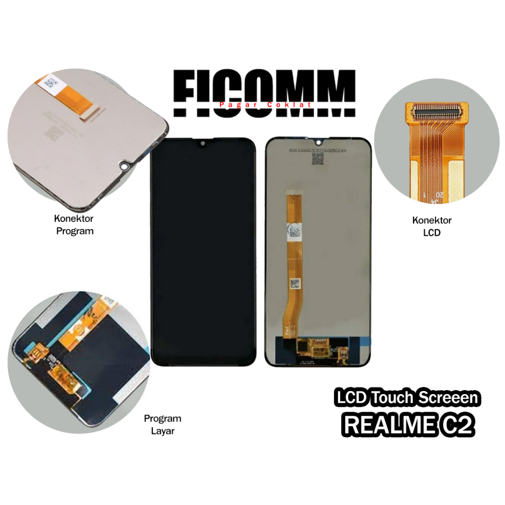 Realme C2 LCD Touch Screen Layar Sentuh Hp, Original Hp