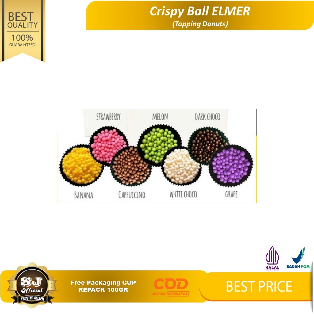 

Crispy Ball ELMER 100gr - Topping Donat (FREE Packaging CUP)