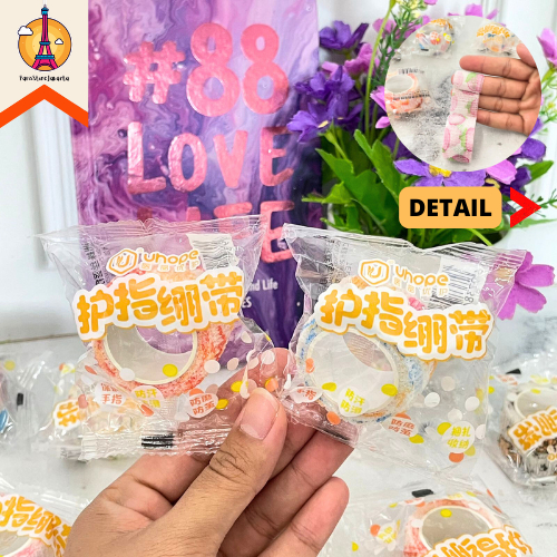 

Finger Protector Plastik Satuan Polos Tape Writing Plester Bantu Tulis Pelindung Jari Stationery