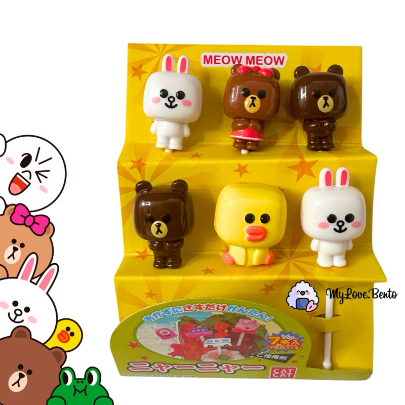 Tusukan Bento Food Picks Line Friend Fruit Picks Garpu Buah Perintilan Bento