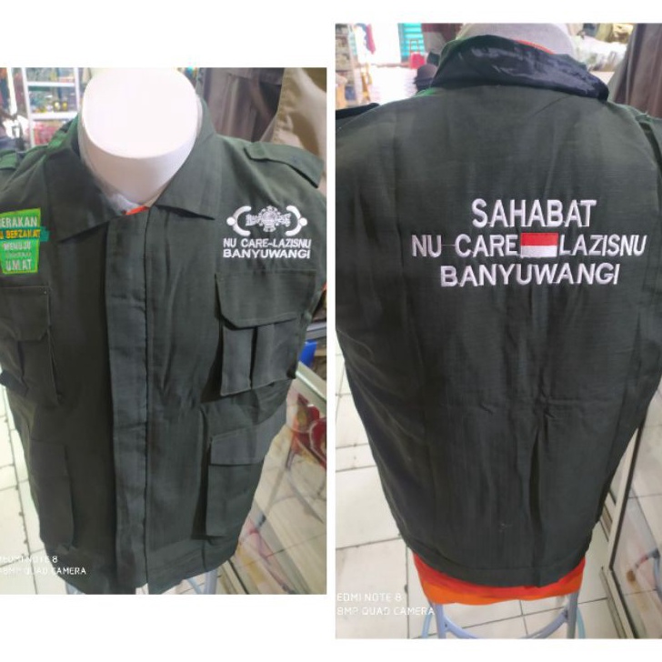 Pasti Murah Rompi Lazisnu bordir depan belakang Diskon
