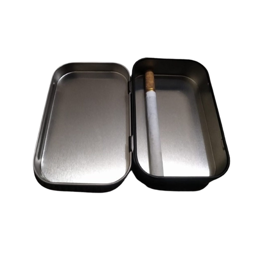 TIN BLACK BOX MINI 9.5x6x2cm / KOTAK KALENG HITAM POLOS STANLIES / KOTAK ROKOK / KADO / GIFT / SOUVE