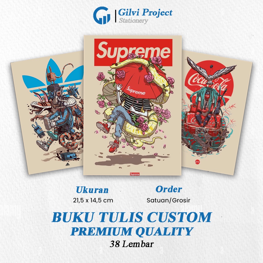 

Buku Tulis Ilustrasi Brand / Buku Tulis Sekolah / Buku Tulis Catatan Notes Agenda Planner Jurnal Notebook Anime