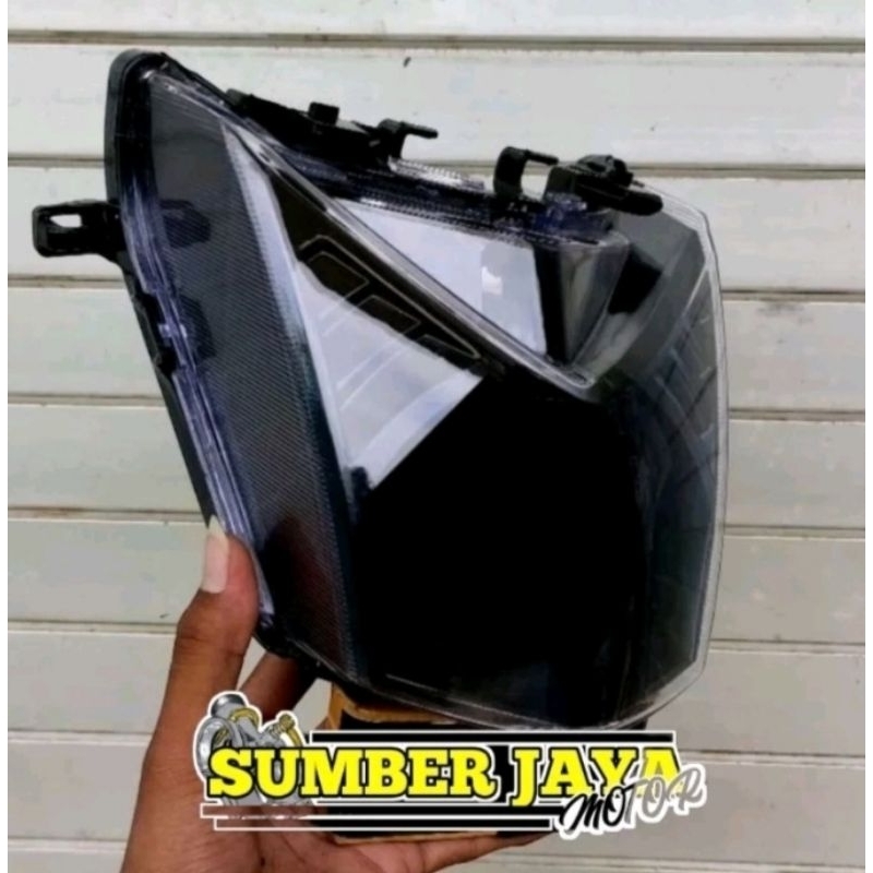 lampu depan beat fi hitam smoke reflektor beat fi 2012-2016