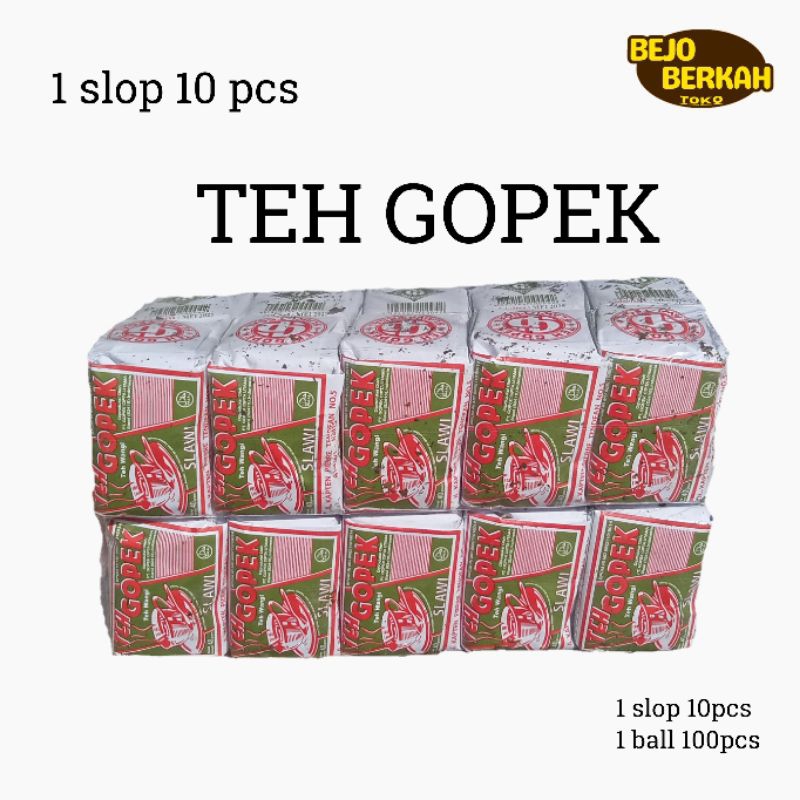 

GROSIR TEH GOPEK SLAWI 1 SLOP ISI 10PCS 40gr TEH GOPEK TUBRUK