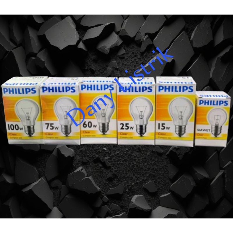 Bohlam Lampu Pijar Clear Philips/ Bohlam Penghangat