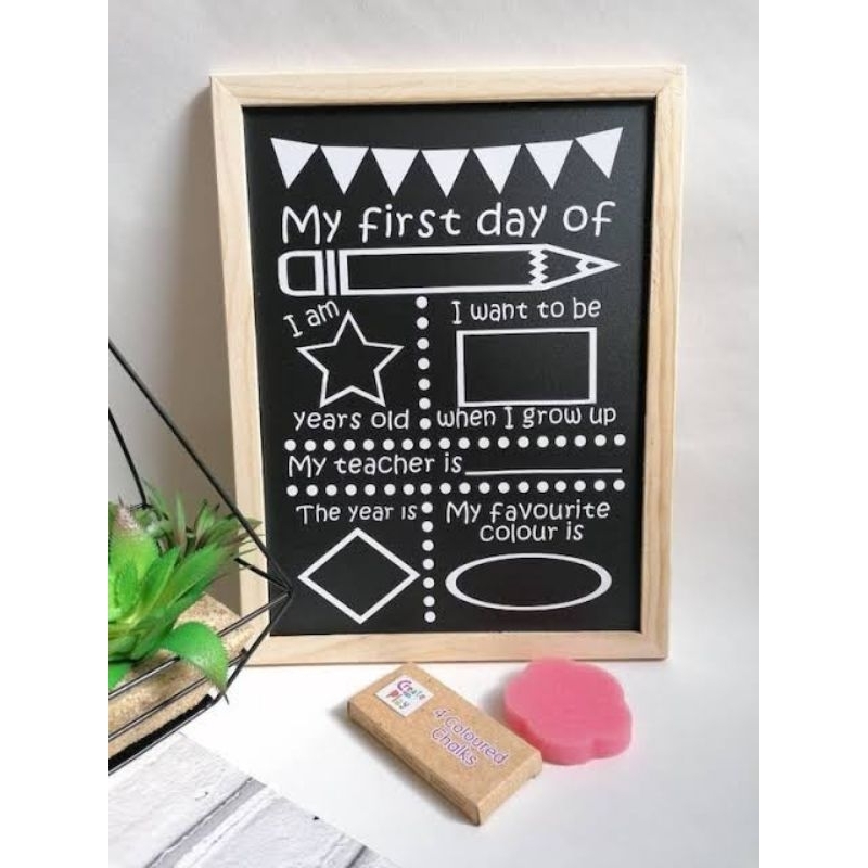 

[U01] papan tulis kapur / blackboard 40 x 30 dengan bingkai kayu tanpa kaki