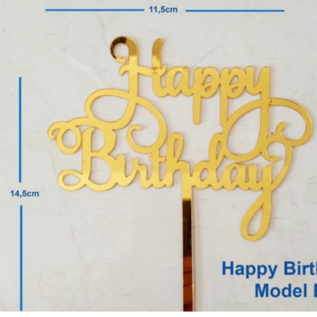 

Cake Topper Happy Birthday (GRATIS 1 HADIAH)