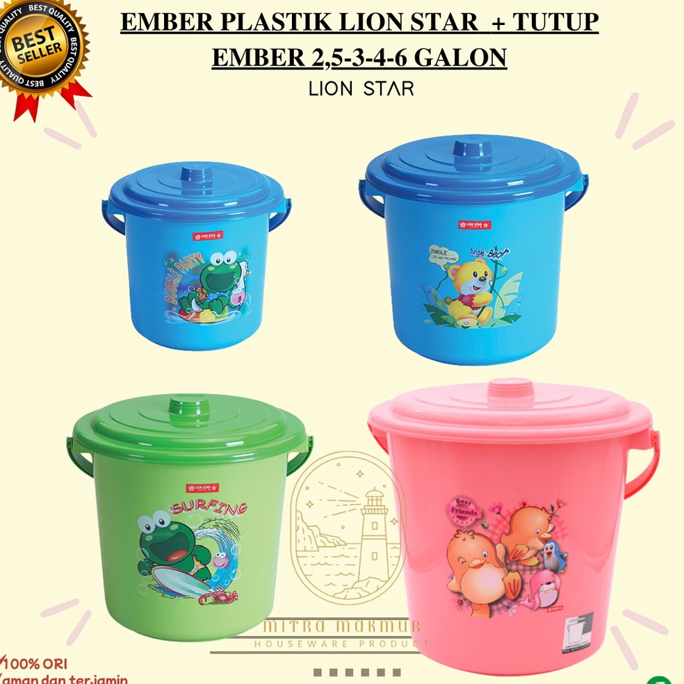 DISKON NEW LION STAR  EMBER PLASTIK  TUTUP 25  3  4  6 GALON 8121624 LITER