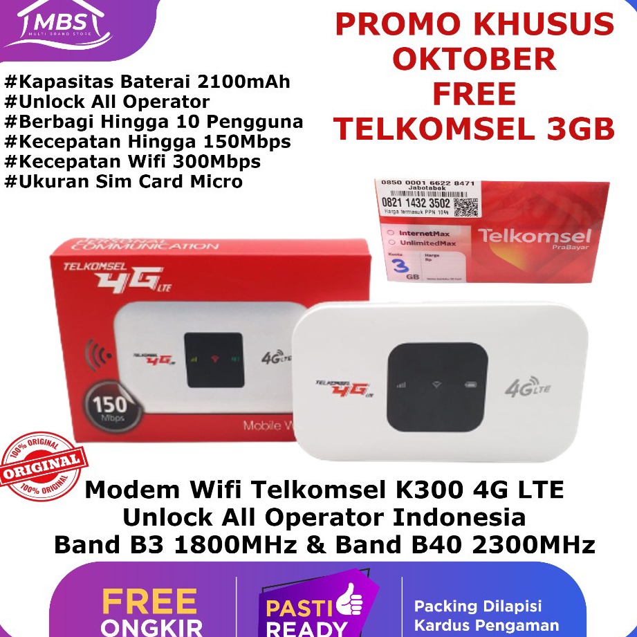Terbaru Modem Wifi Mifi 4G LTE Unlock ALL Operator