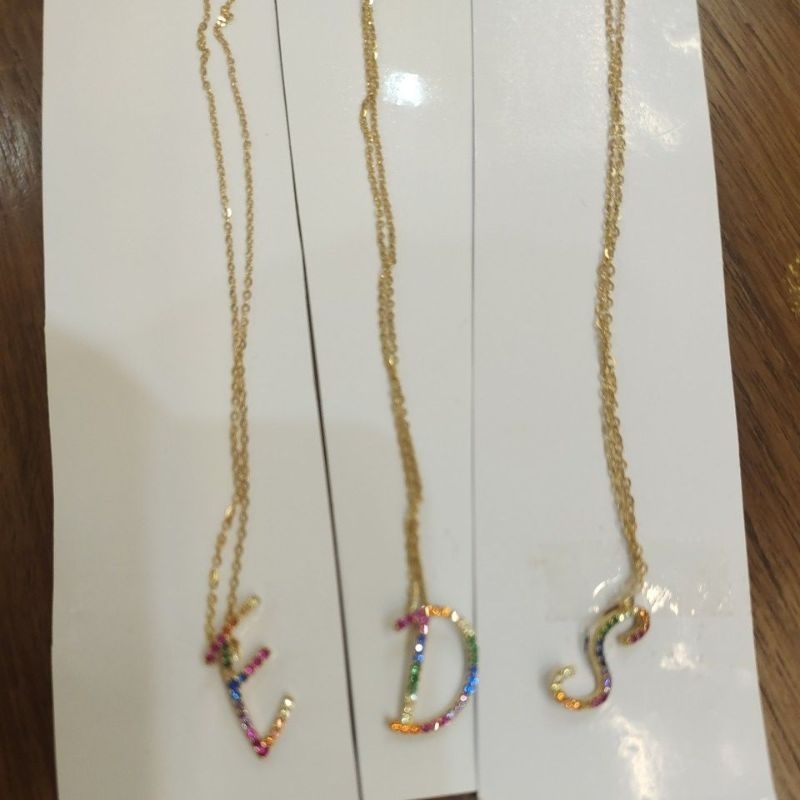 kalung variasi huruf mata rainbow(ubs)