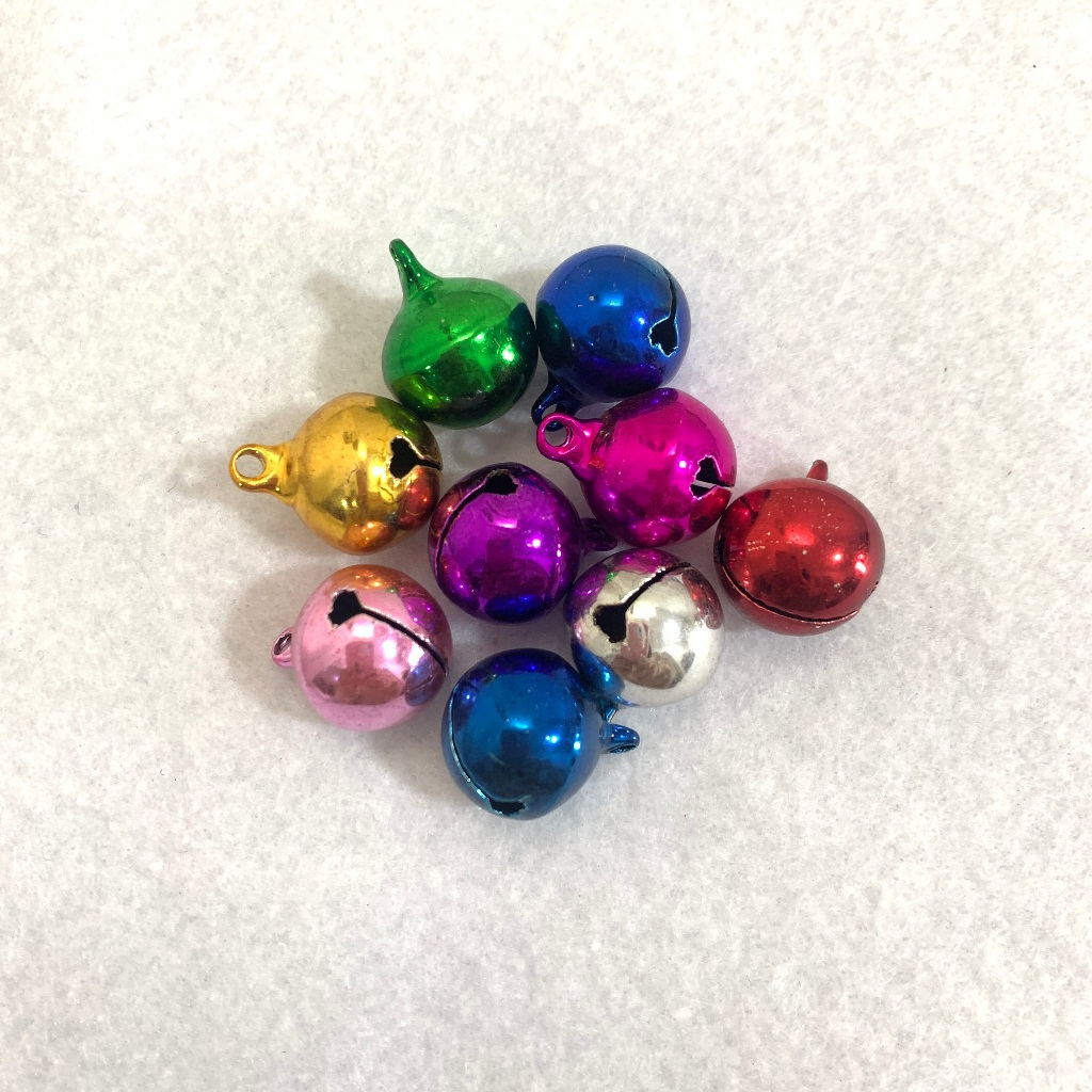 Lonceng Bell Ukuran 16mm Bulat Kecil Warna Warni Merah Hijau Silver Pink Glod Biru Ungu Bandul Klint