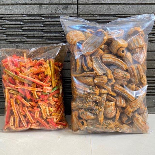 

BUNDLING Kerupuk Jengkol 500gr + Kerupuk Seblak Jadul 500gr Pedas Daun Jeruk