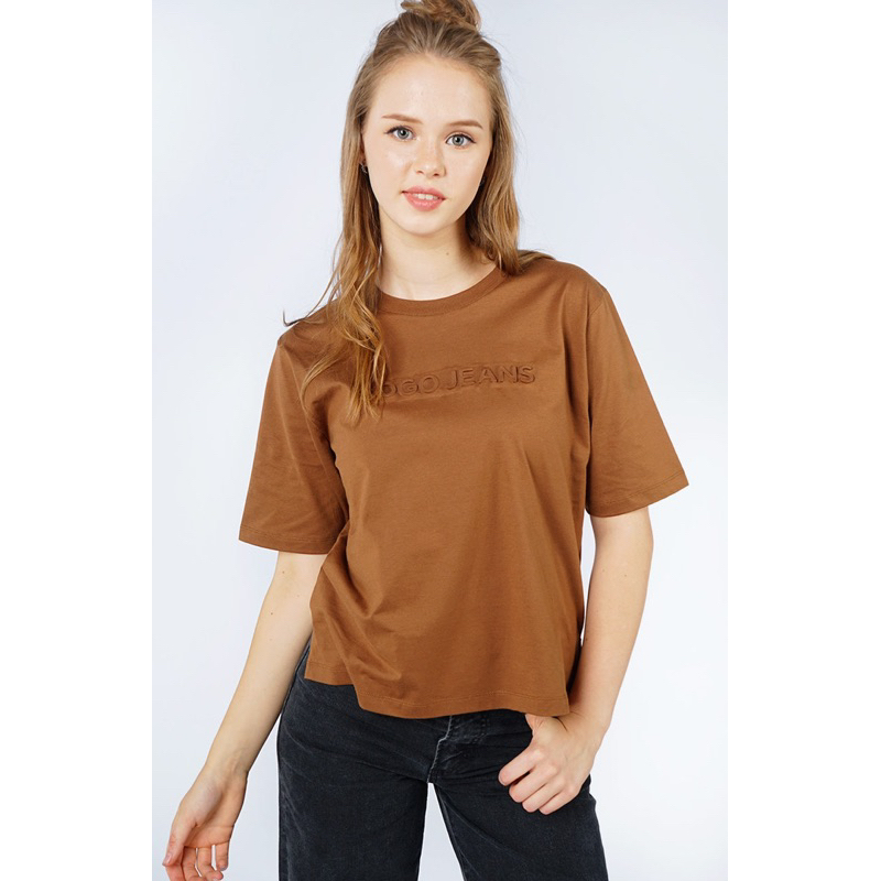 LOGO JEANS KAOS BOXY ORIGINAL 100%