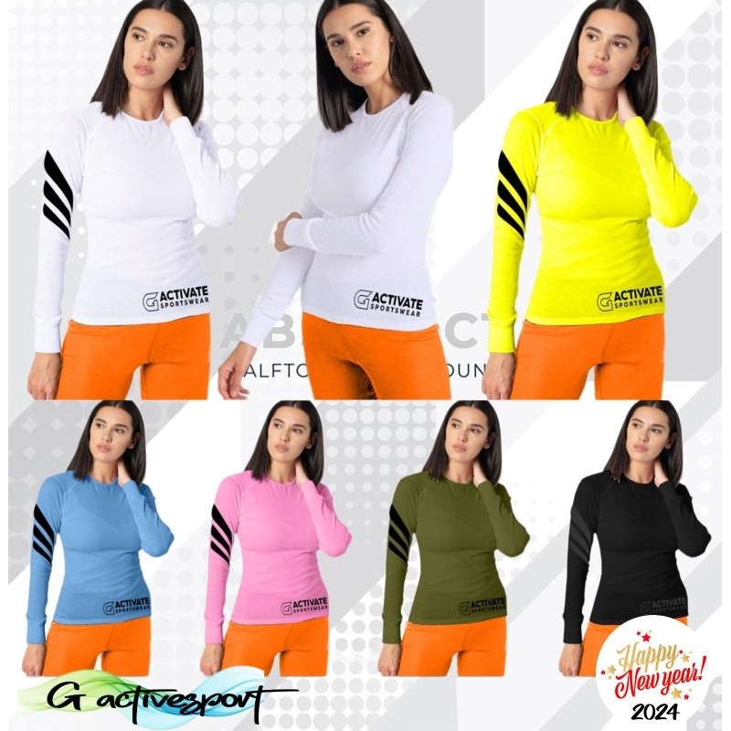 atasan panjang gevsportwear / sweater sport baju senam / gevsportwear aerobic zumba