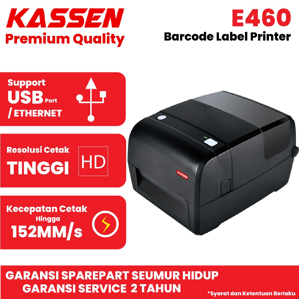 

PRINTER THERMAL MEMBUAT LABEL BARCODE - KASSEN E460