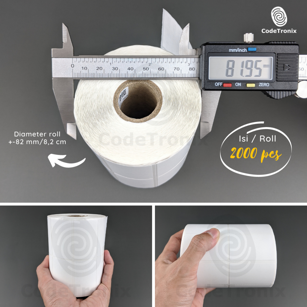 

Promo Label Stiker Kertas Thermal 50x30 Direct Sticker Barcode Roll 2 Line 2000 Pcs