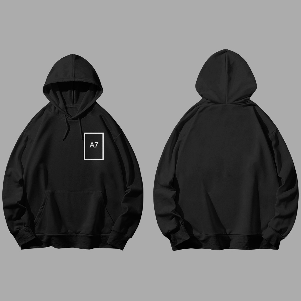 Hoodie Sablon Custom Logo Nama Foto Depan Belakang Desain Sendiri