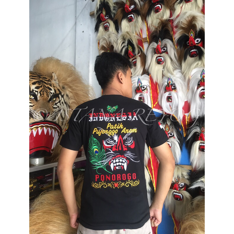 Kaos reog bordir / grosir kaos reyog / termurah kaos reyog dewasa / terlaris kaos reyog bordir