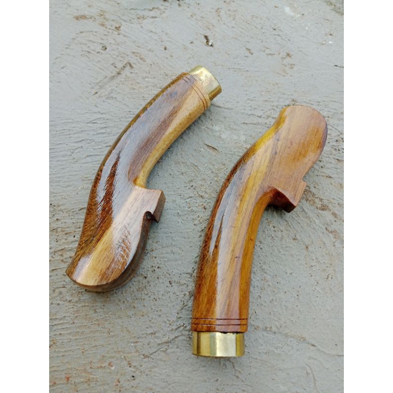 GAGANG GOLOK MOTIF CEKER KIDANG KAYU JOHAR CINCIN KUNINGAN