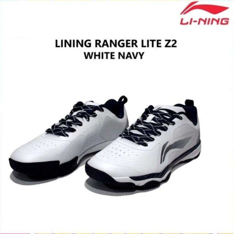 sepatu badminton lining aytt 0472 white/navy