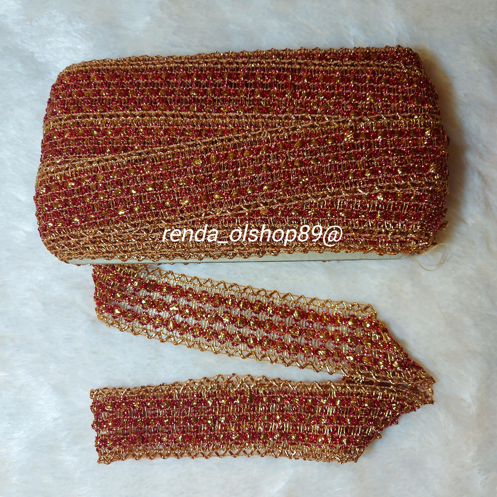 {Per Roll}Renda emas gamis/Renda india/Renda emas