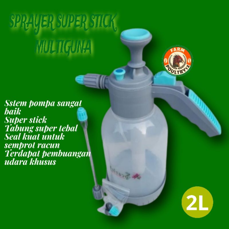 SPRAYER 2l SUPER STICK SEMPROTAN CUCI MOTOR SALJU/ SEMPROTAN RACUN/ SEMPROTAN BURUNG/ SEMPROTAN TANAMAN/ SEMPROTAN SERBAGUNA/ SEMPROTAN TEBAL/ 5L SPRAYER MEDSPRAY JETSPRAY SEMPROTAN BOTOL SPRAYER 300ML SMPROTAN 500ML SPRAYER 1L  sprayer 2L sprayer 3 nozle