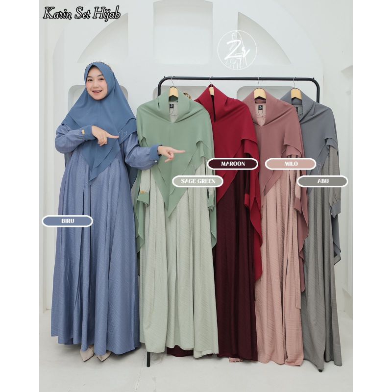 Gamis Syar'i Muslim Wanita Gamis Polos EMBOS JAGUAR SET HIJAB SYAR'I CRRUTY BABYDOLL 2LAYERLebaran T