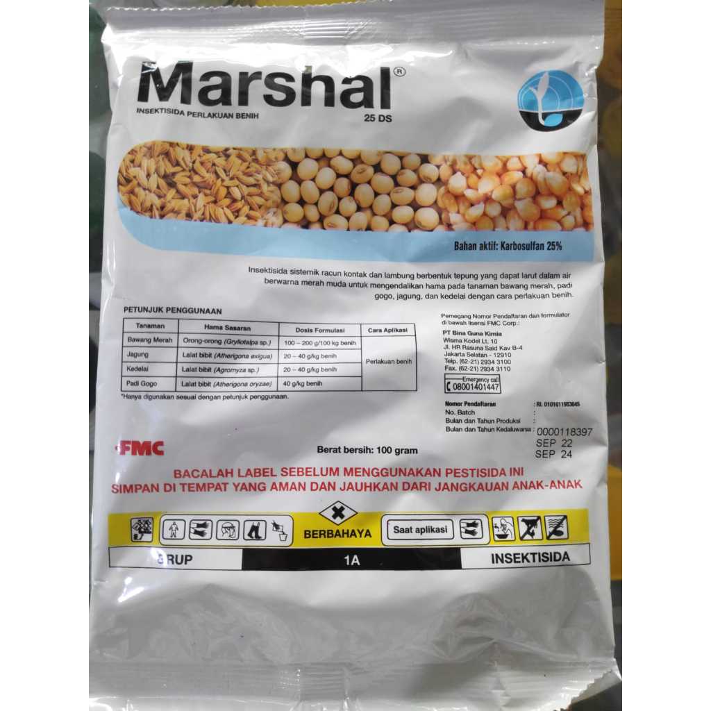 Insektisida Marshal 25DS - 100 Gram